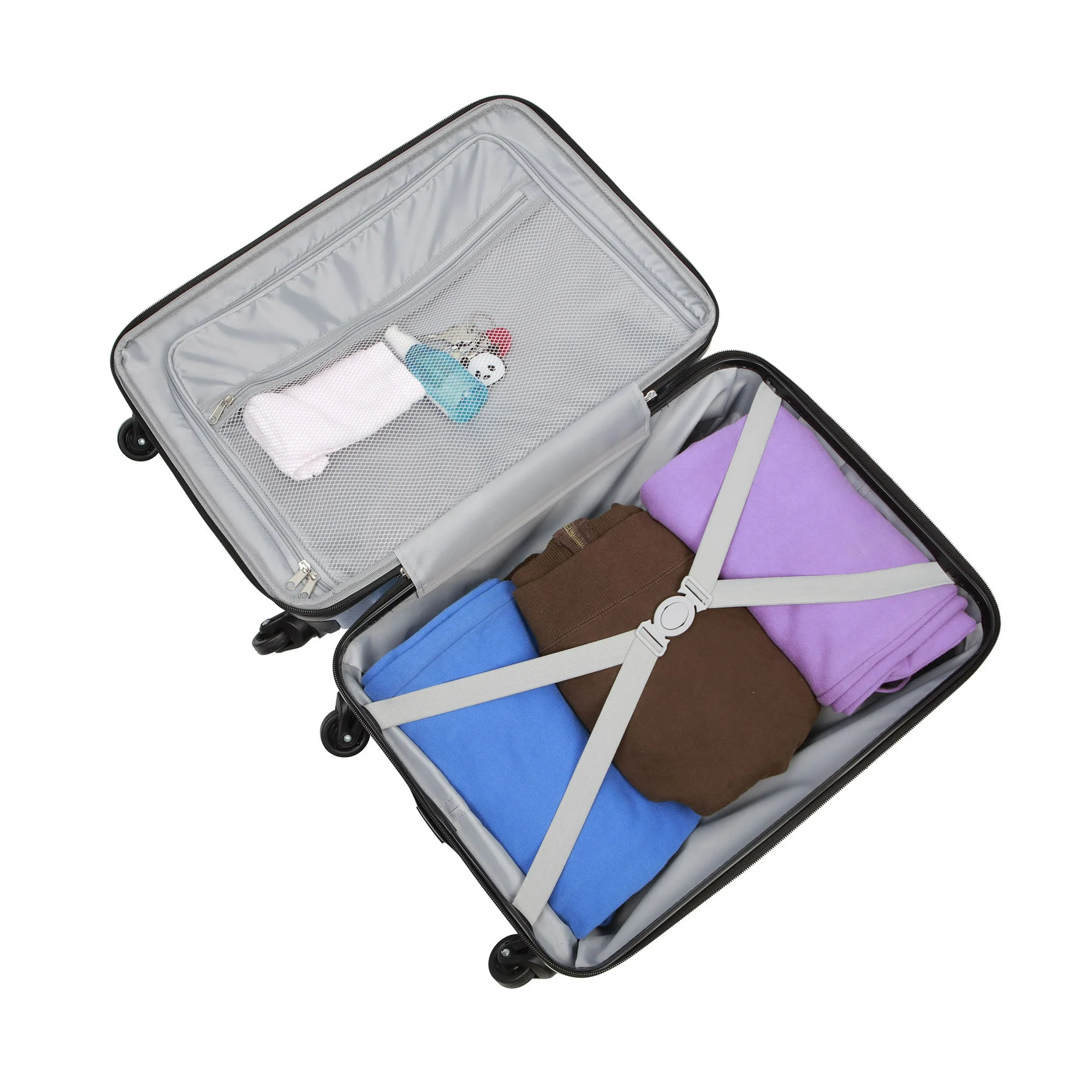 3-Piece Hardside Luggage Set With 360 Spinner Wheels and Divider Pockets - Image 2